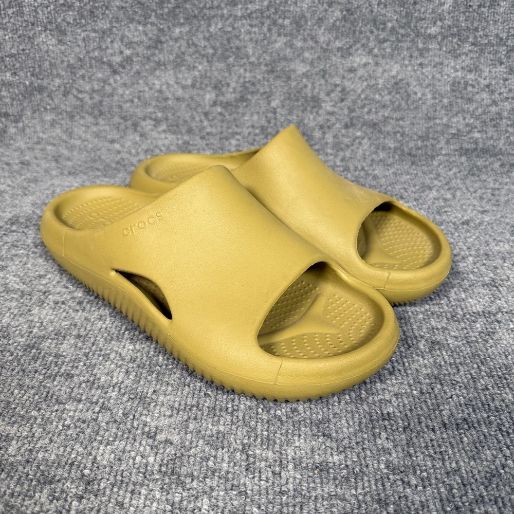 Crocs Unisex Mens 9 Womens 11 Recovery Slides Olive Green Sandals Slip On Shoes